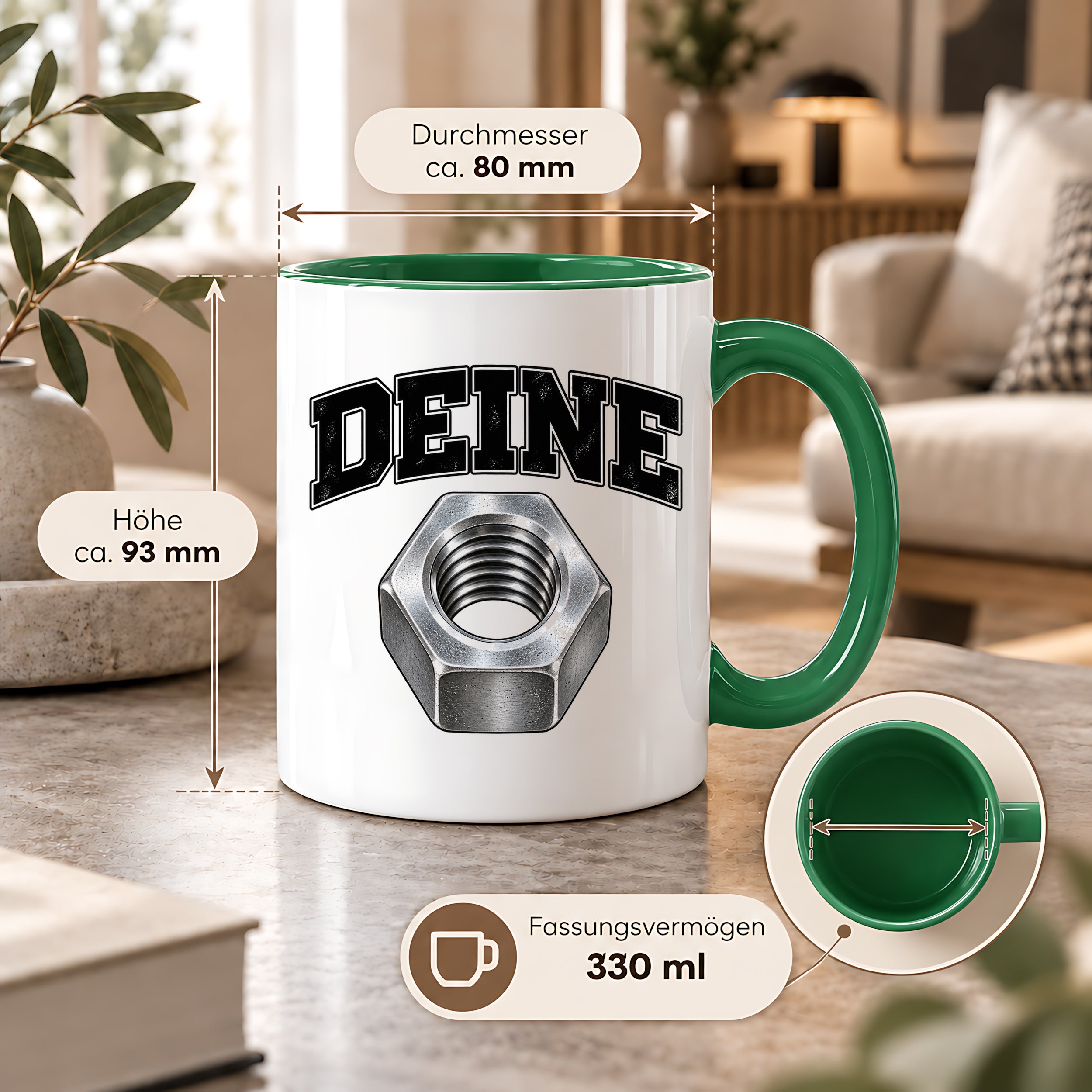 Tasse Deine Mutter Kfz Mechaniker Humor lustige Werkstatt Kaffeetasse Geschenk für Schrauber Automechaniker Kollegen Geburtstag Weihnachten 330 ml