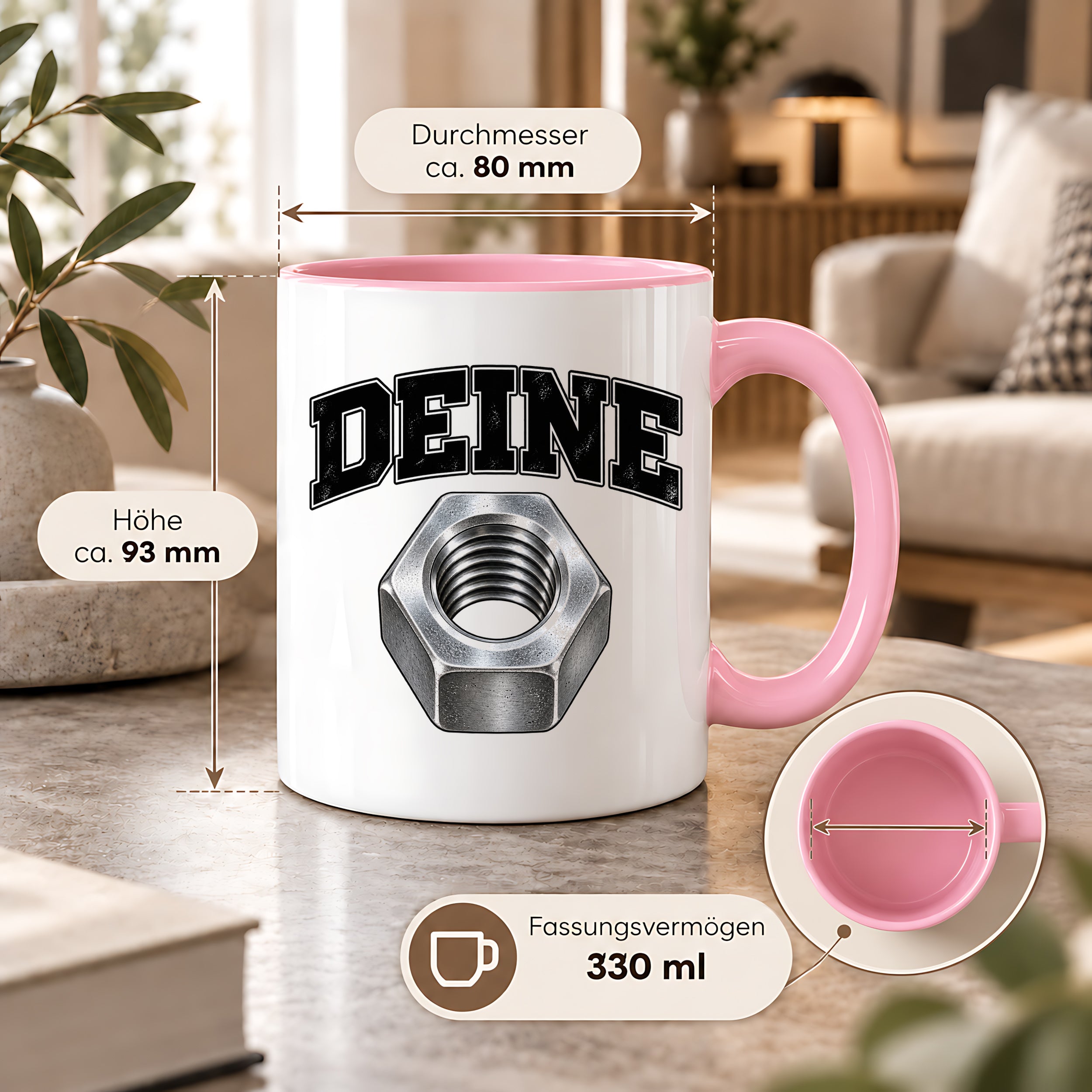 Tasse Deine Mutter Kfz Mechaniker Humor lustige Werkstatt Kaffeetasse Geschenk für Schrauber Automechaniker Kollegen Geburtstag Weihnachten 330 ml