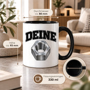 Tasse Deine Mutter Kfz Mechaniker Humor lustige Werkstatt Kaffeetasse Geschenk für Schrauber Automechaniker Kollegen Geburtstag Weihnachten 330 ml