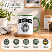 Tasse Deine Mutter Kfz Mechaniker Humor lustige Werkstatt Kaffeetasse Geschenk für Schrauber Automechaniker Kollegen Geburtstag Weihnachten 330 ml