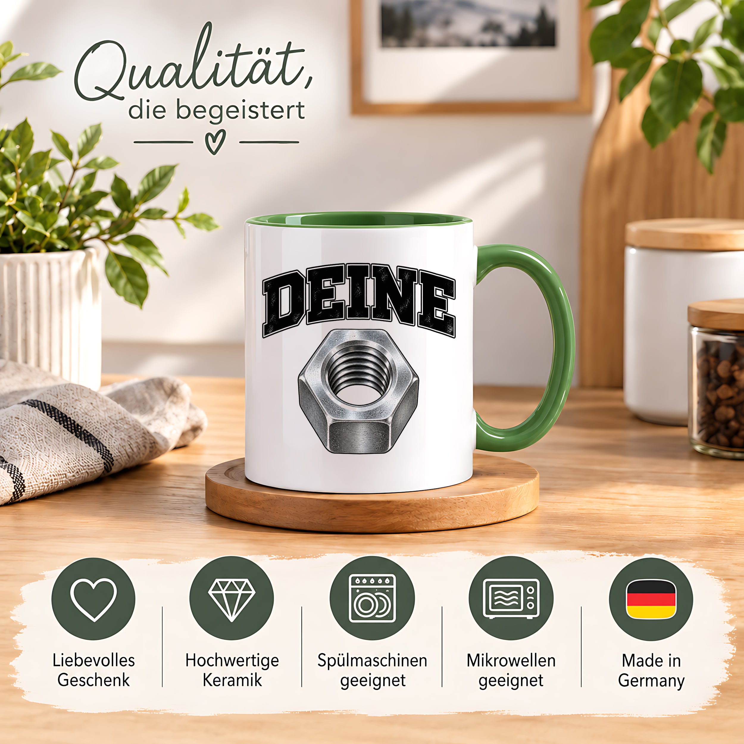 Tasse Deine Mutter Kfz Mechaniker Humor lustige Werkstatt Kaffeetasse Geschenk für Schrauber Automechaniker Kollegen Geburtstag Weihnachten 330 ml