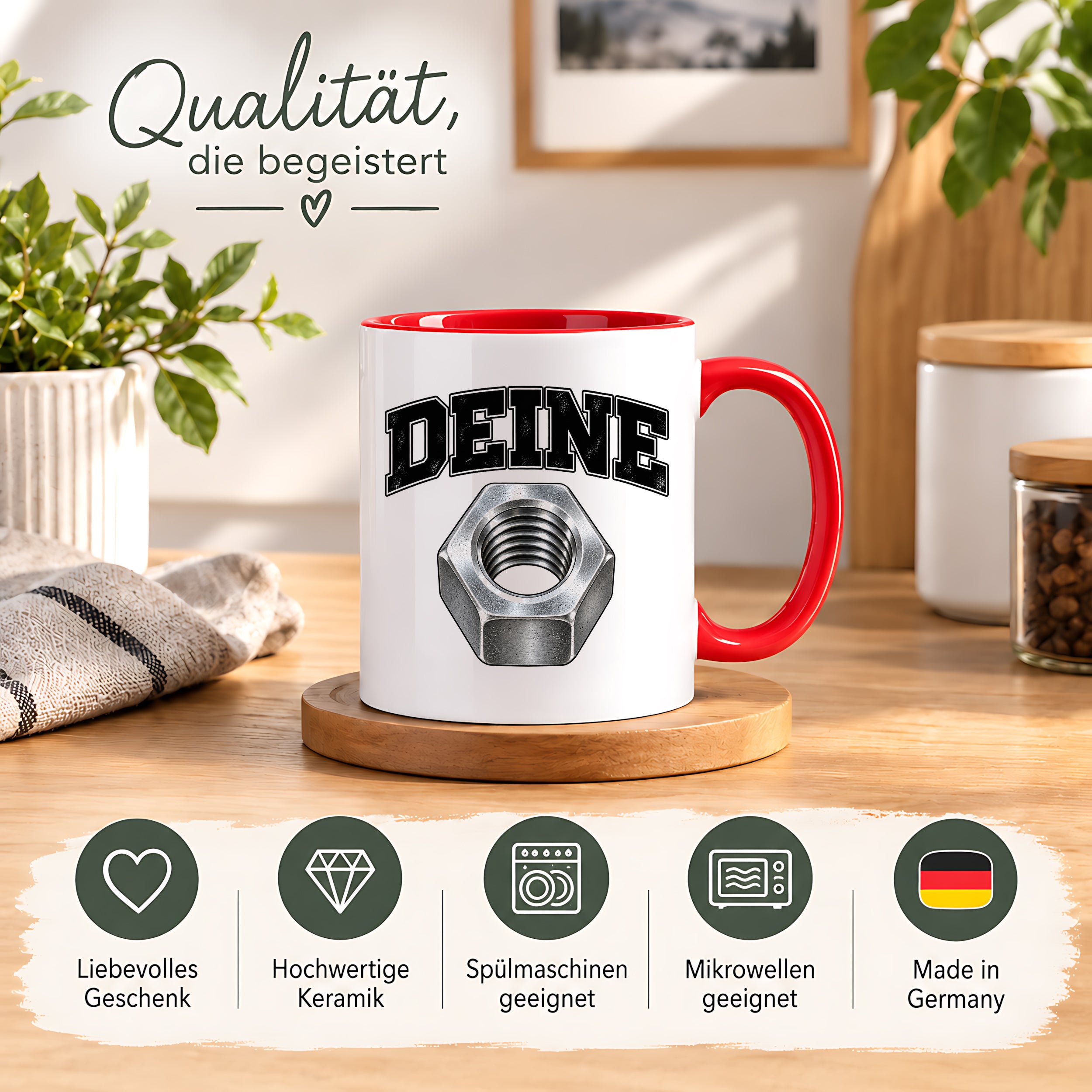 Tasse Deine Mutter Kfz Mechaniker Humor lustige Werkstatt Kaffeetasse Geschenk für Schrauber Automechaniker Kollegen Geburtstag Weihnachten 330 ml