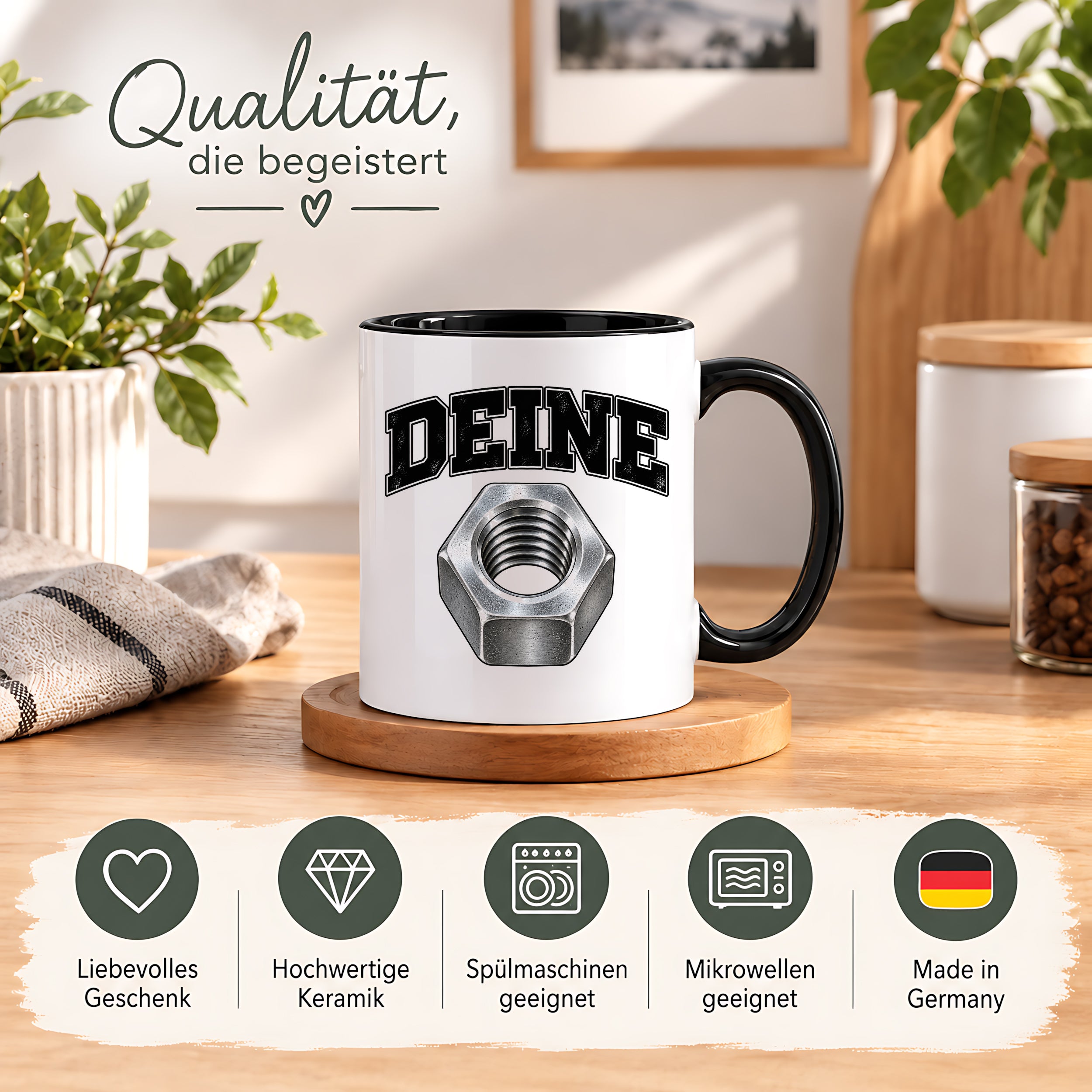 Tasse Deine Mutter Kfz Mechaniker Humor lustige Werkstatt Kaffeetasse Geschenk für Schrauber Automechaniker Kollegen Geburtstag Weihnachten 330 ml