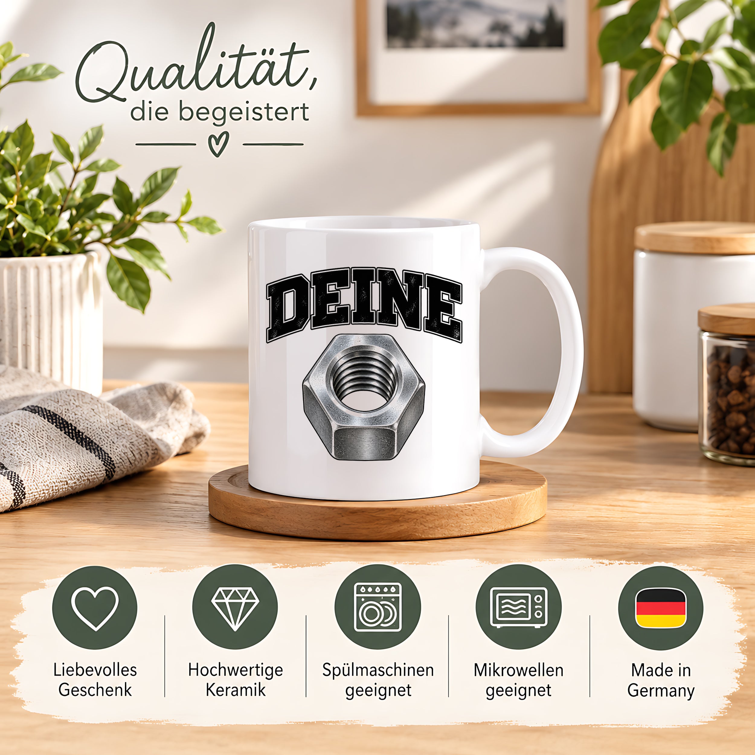 Tasse Deine Mutter Kfz Mechaniker Humor lustige Werkstatt Kaffeetasse Geschenk für Schrauber Automechaniker Kollegen Geburtstag Weihnachten 330 ml