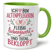 Altenpflegerin Tasse Geschenk 330 ml lustiger Spruch Pflege Altenpflege Geburtstag Weihnachten Kollegin