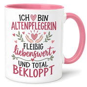Altenpflegerin Tasse Geschenk 330 ml lustiger Spruch Pflege Altenpflege Geburtstag Weihnachten Kollegin