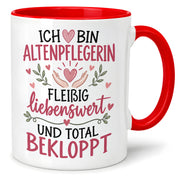 Altenpflegerin Tasse Geschenk 330 ml lustiger Spruch Pflege Altenpflege Geburtstag Weihnachten Kollegin