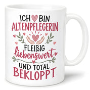Altenpflegerin Tasse Geschenk 330 ml lustiger Spruch Pflege Altenpflege Geburtstag Weihnachten Kollegin
