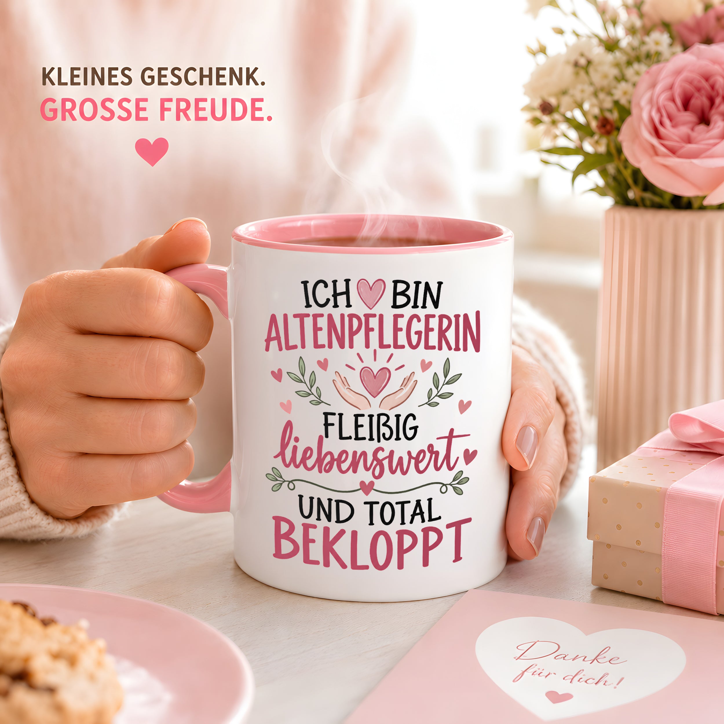 Altenpflegerin Tasse Geschenk 330 ml lustiger Spruch Pflege Altenpflege Geburtstag Weihnachten Kollegin