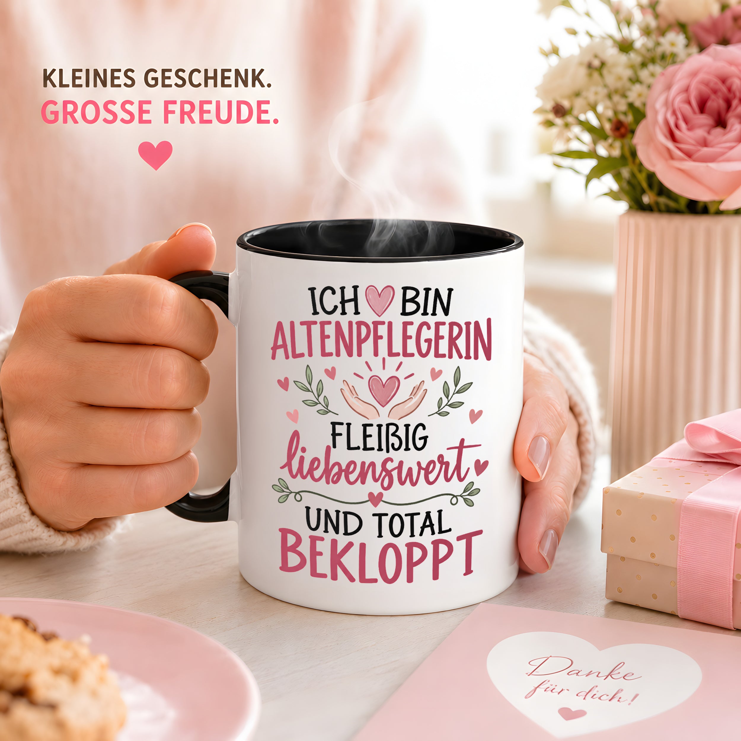 Altenpflegerin Tasse Geschenk 330 ml lustiger Spruch Pflege Altenpflege Geburtstag Weihnachten Kollegin