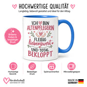 Altenpflegerin Tasse Geschenk 330 ml lustiger Spruch Pflege Altenpflege Geburtstag Weihnachten Kollegin