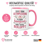 Altenpflegerin Tasse Geschenk 330 ml lustiger Spruch Pflege Altenpflege Geburtstag Weihnachten Kollegin