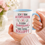 Altenpflegerin Tasse Geschenk 330 ml lustiger Spruch Pflege Altenpflege Geburtstag Weihnachten Kollegin