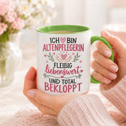 Altenpflegerin Tasse Geschenk 330 ml lustiger Spruch Pflege Altenpflege Geburtstag Weihnachten Kollegin