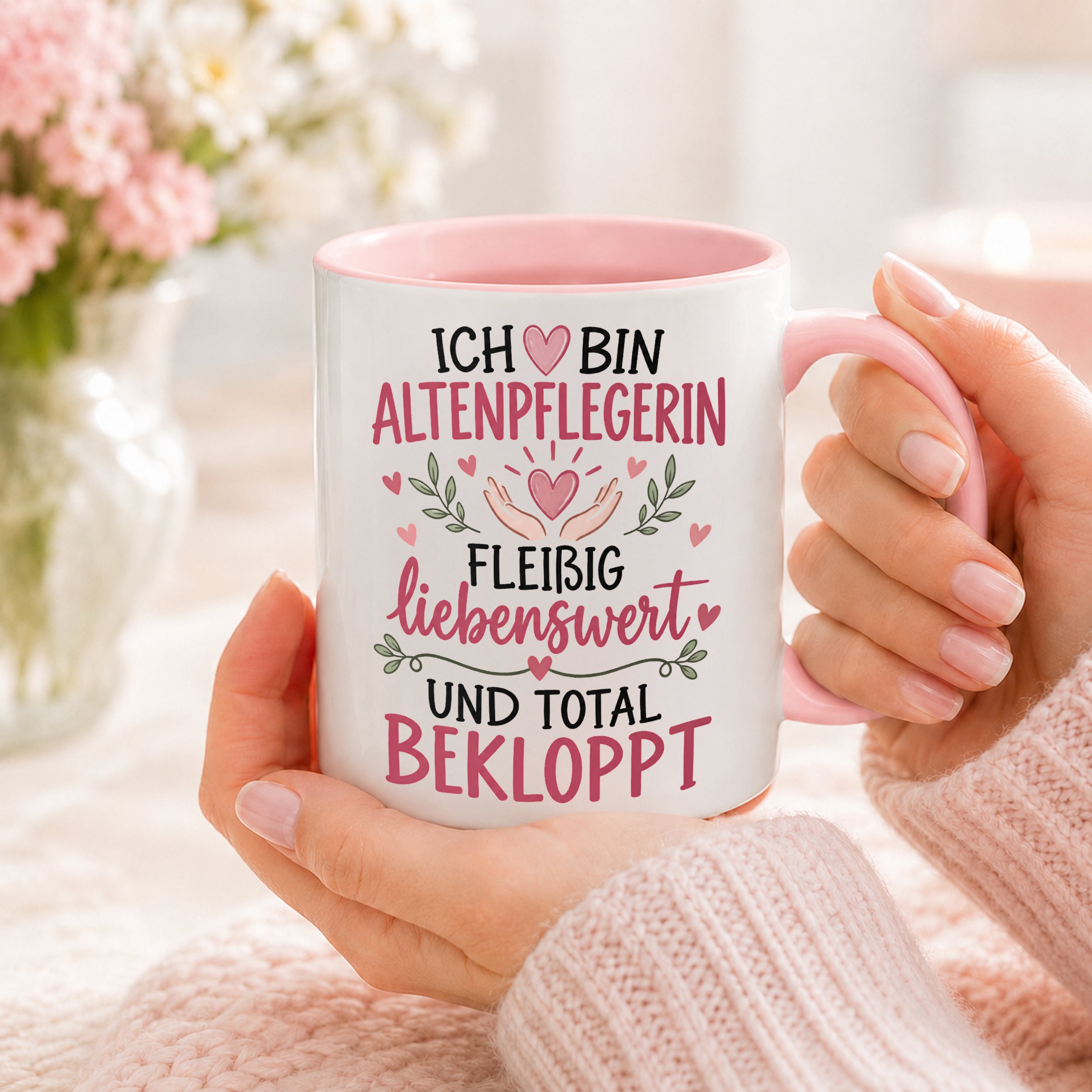 Altenpflegerin Tasse Geschenk 330 ml lustiger Spruch Pflege Altenpflege Geburtstag Weihnachten Kollegin