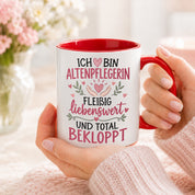Altenpflegerin Tasse Geschenk 330 ml lustiger Spruch Pflege Altenpflege Geburtstag Weihnachten Kollegin