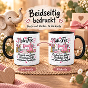 Näh-Fee Tasse Nähen Geschenk 330 ml Keramiktasse für Näherin Schneiderin Hobby Nähen Geburtstag Weihnachten