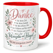 Danke Lehrerin Lehrer Tasse 330 ml Abschiedsgeschenk Schule Schuljahresende Dankeschön Keramiktasse mit Spruch