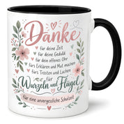 Danke Lehrerin Lehrer Tasse 330 ml Abschiedsgeschenk Schule Schuljahresende Dankeschön Keramiktasse mit Spruch