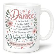 Danke Lehrerin Lehrer Tasse 330 ml Abschiedsgeschenk Schule Schuljahresende Dankeschön Keramiktasse mit Spruch