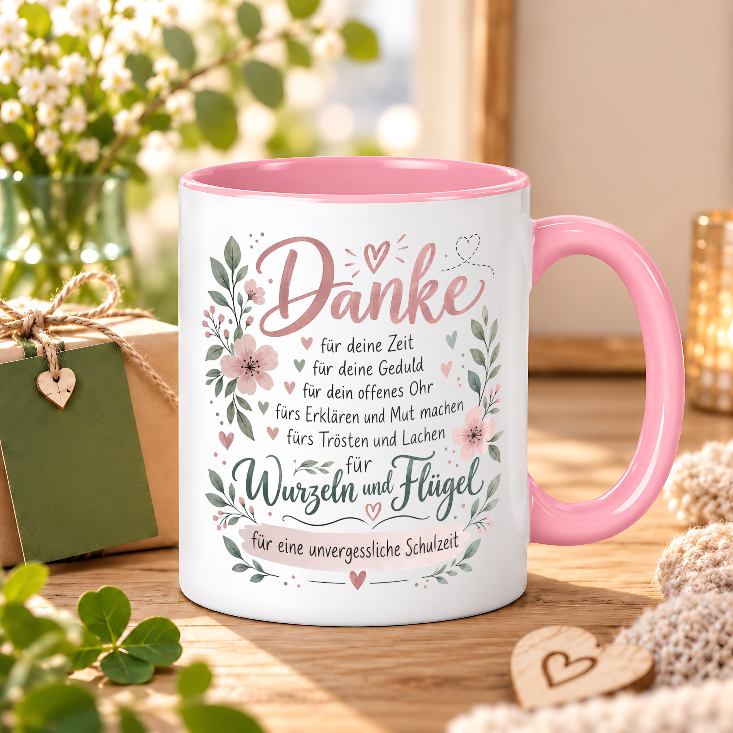 Danke Lehrerin Lehrer Tasse 330 ml Abschiedsgeschenk Schule Schuljahresende Dankeschön Keramiktasse mit Spruch