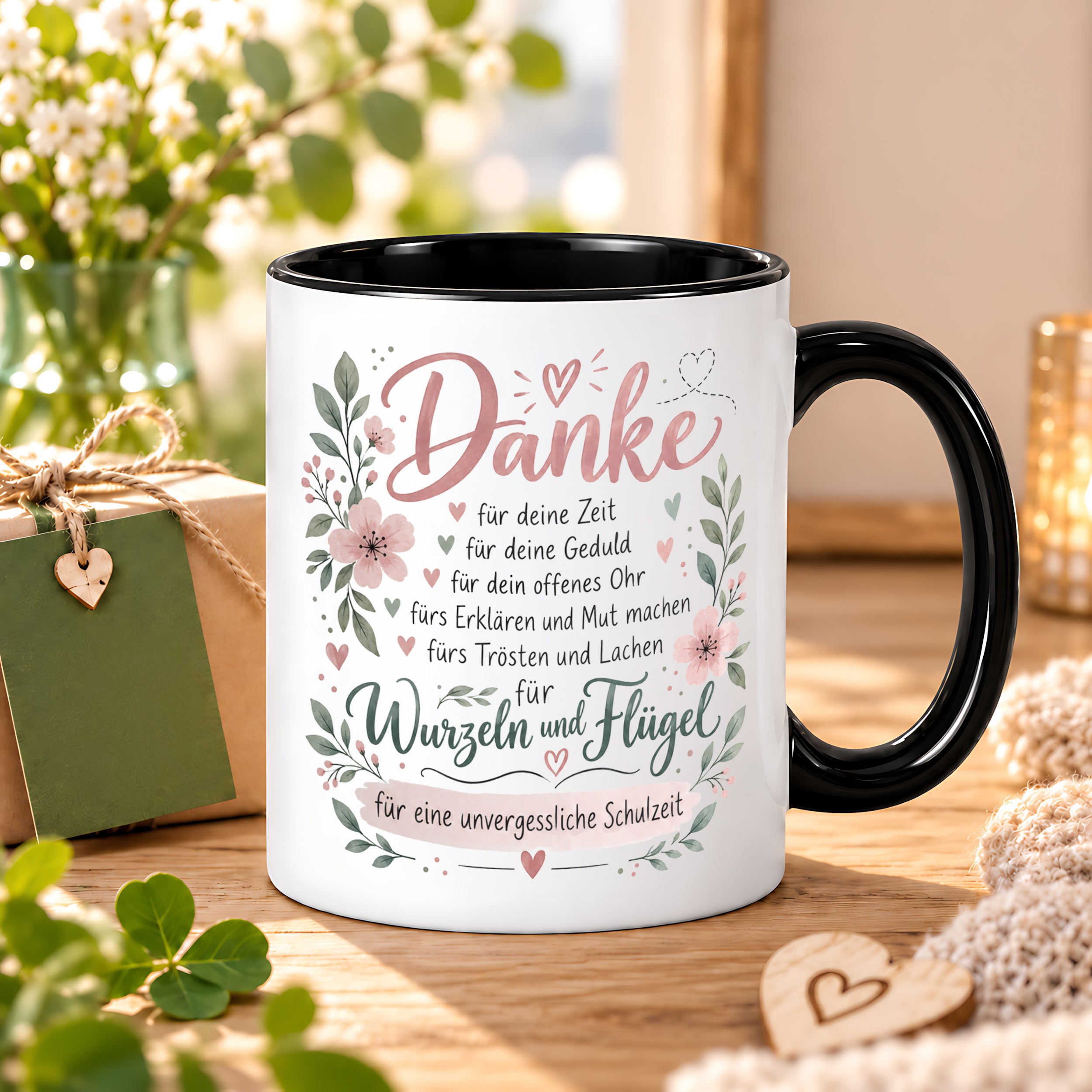 Danke Lehrerin Lehrer Tasse 330 ml Abschiedsgeschenk Schule Schuljahresende Dankeschön Keramiktasse mit Spruch