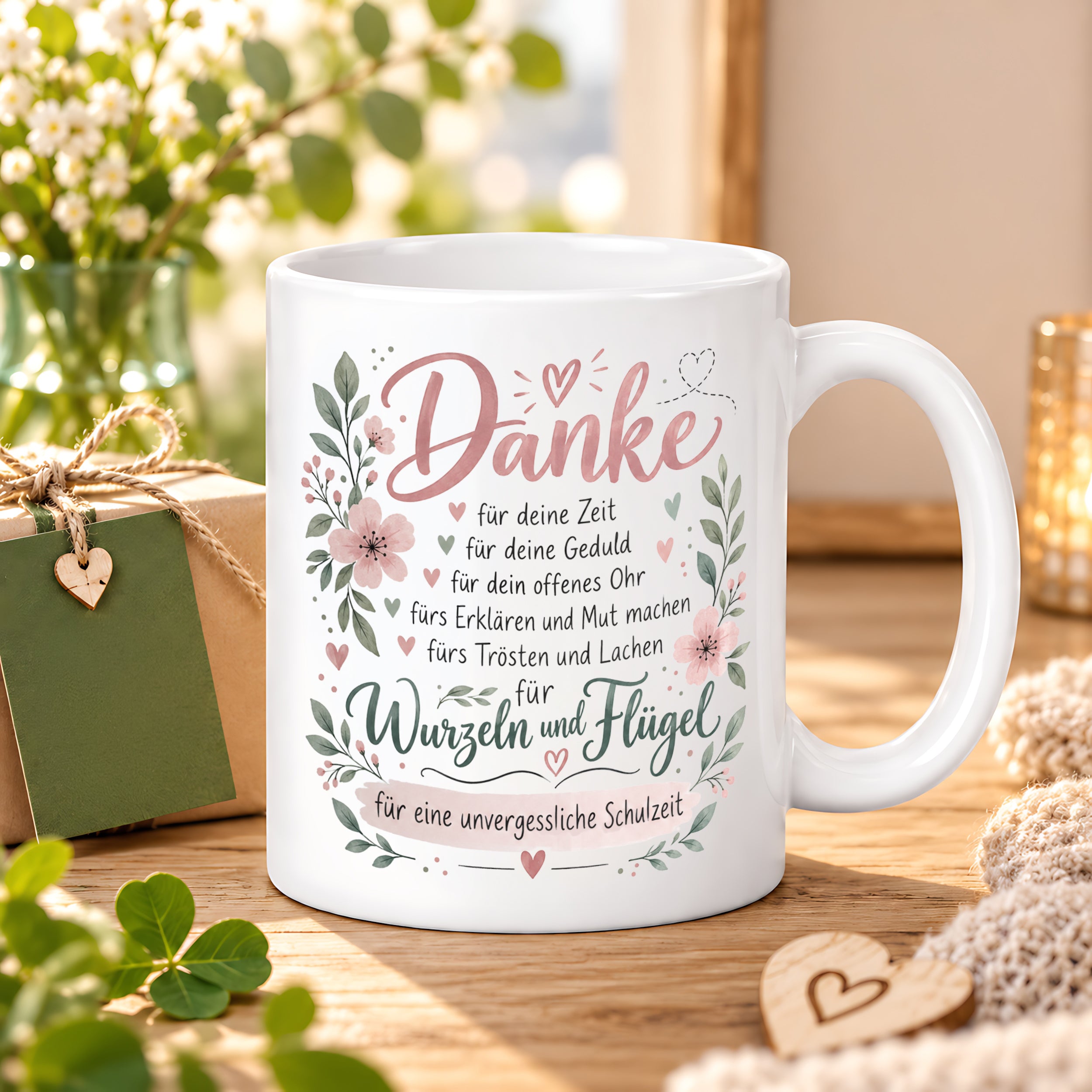 Danke Lehrerin Lehrer Tasse 330 ml Abschiedsgeschenk Schule Schuljahresende Dankeschön Keramiktasse mit Spruch