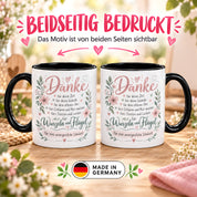 Danke Lehrerin Lehrer Tasse 330 ml Abschiedsgeschenk Schule Schuljahresende Dankeschön Keramiktasse mit Spruch
