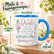 Danke Lehrerin Lehrer Tasse 330 ml Abschiedsgeschenk Schule Schuljahresende Dankeschön Keramiktasse mit Spruch