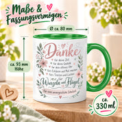 Danke Lehrerin Lehrer Tasse 330 ml Abschiedsgeschenk Schule Schuljahresende Dankeschön Keramiktasse mit Spruch