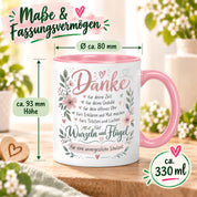Danke Lehrerin Lehrer Tasse 330 ml Abschiedsgeschenk Schule Schuljahresende Dankeschön Keramiktasse mit Spruch