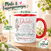 Danke Lehrerin Lehrer Tasse 330 ml Abschiedsgeschenk Schule Schuljahresende Dankeschön Keramiktasse mit Spruch