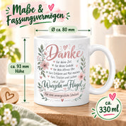 Danke Lehrerin Lehrer Tasse 330 ml Abschiedsgeschenk Schule Schuljahresende Dankeschön Keramiktasse mit Spruch