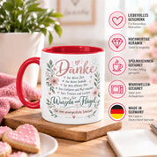 Danke Lehrerin Lehrer Tasse 330 ml Abschiedsgeschenk Schule Schuljahresende Dankeschön Keramiktasse mit Spruch