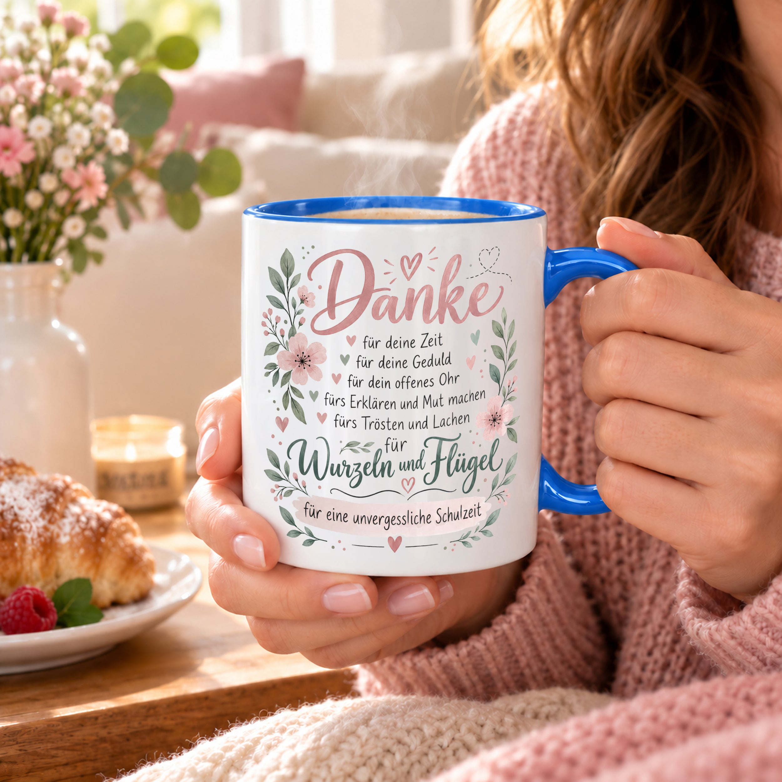 Danke Lehrerin Lehrer Tasse 330 ml Abschiedsgeschenk Schule Schuljahresende Dankeschön Keramiktasse mit Spruch