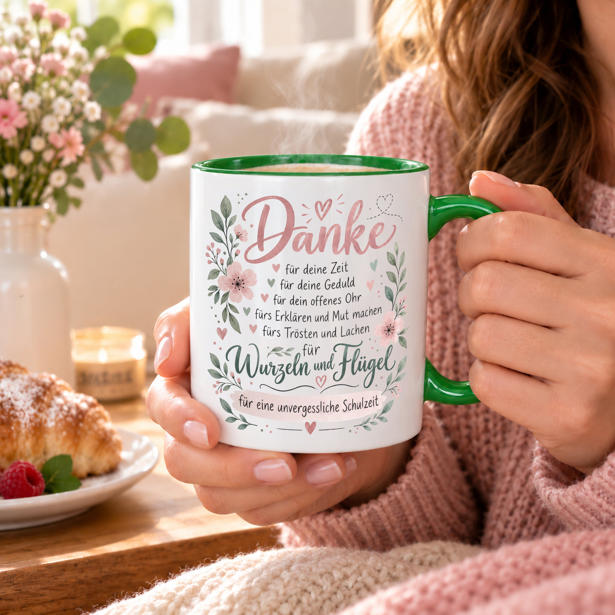 Danke Lehrerin Lehrer Tasse 330 ml Abschiedsgeschenk Schule Schuljahresende Dankeschön Keramiktasse mit Spruch
