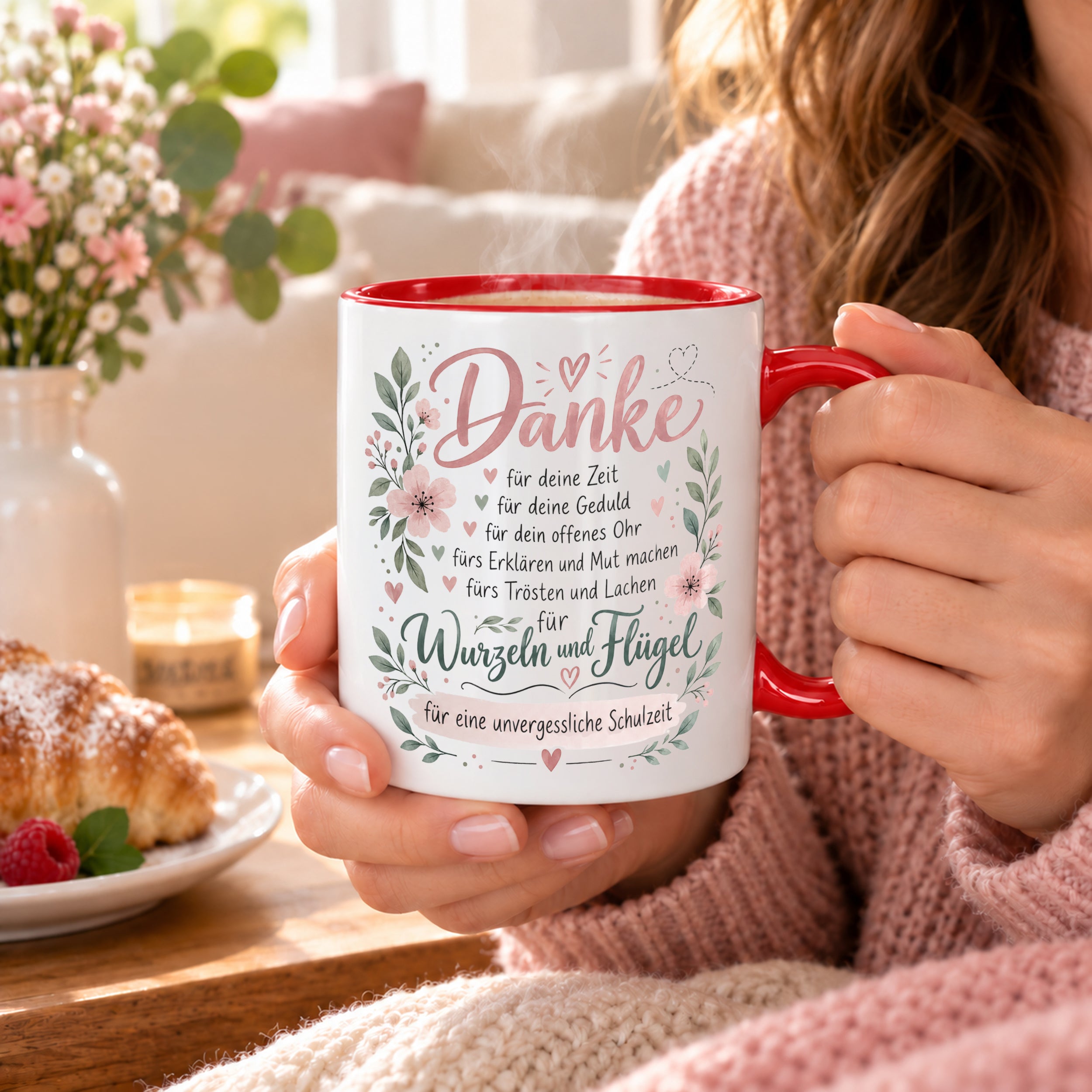 Danke Lehrerin Lehrer Tasse 330 ml Abschiedsgeschenk Schule Schuljahresende Dankeschön Keramiktasse mit Spruch