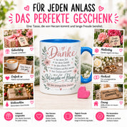 Danke Lehrerin Lehrer Tasse 330 ml Abschiedsgeschenk Schule Schuljahresende Dankeschön Keramiktasse mit Spruch