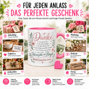 Danke Lehrerin Lehrer Tasse 330 ml Abschiedsgeschenk Schule Schuljahresende Dankeschön Keramiktasse mit Spruch