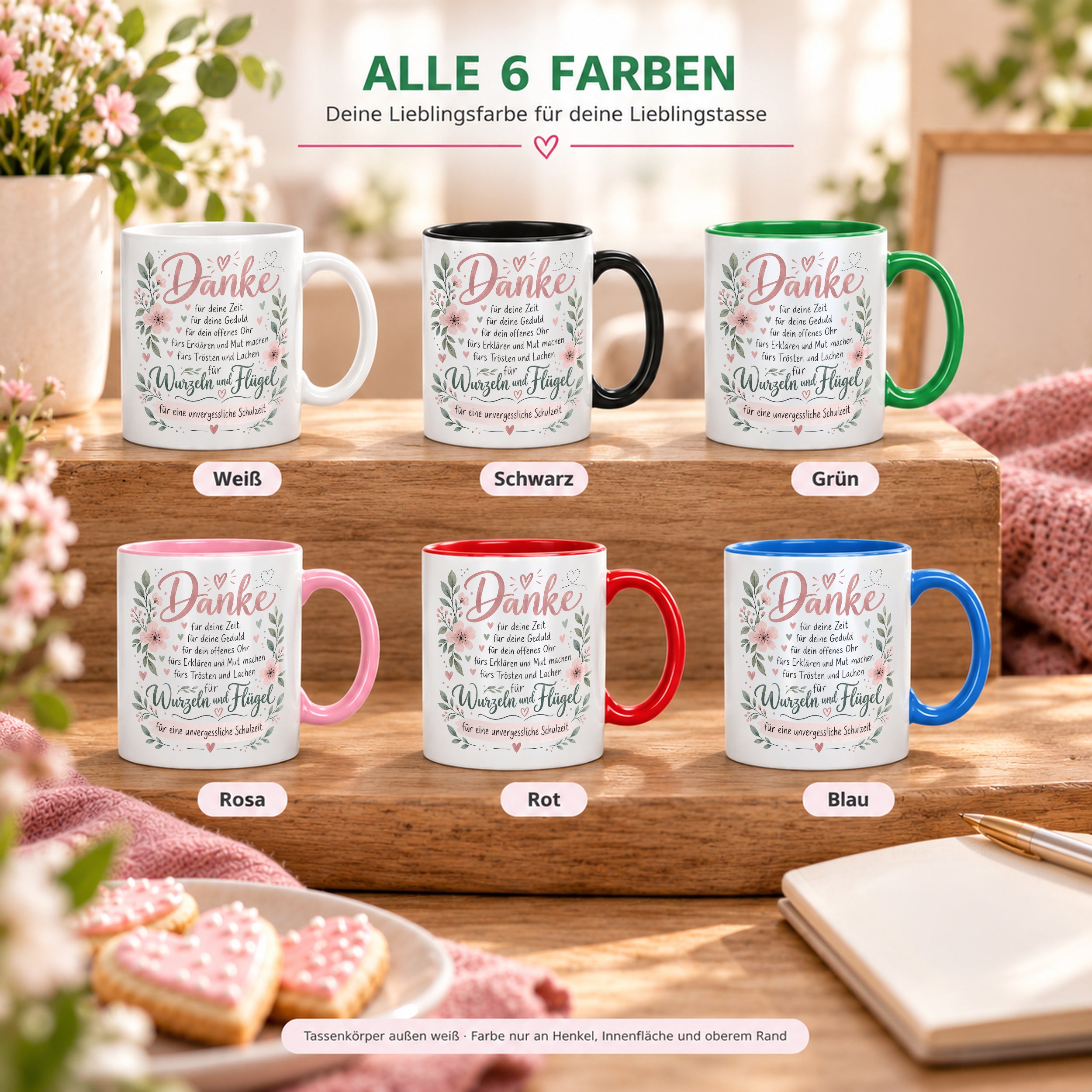 Danke Lehrerin Lehrer Tasse 330 ml Abschiedsgeschenk Schule Schuljahresende Dankeschön Keramiktasse mit Spruch
