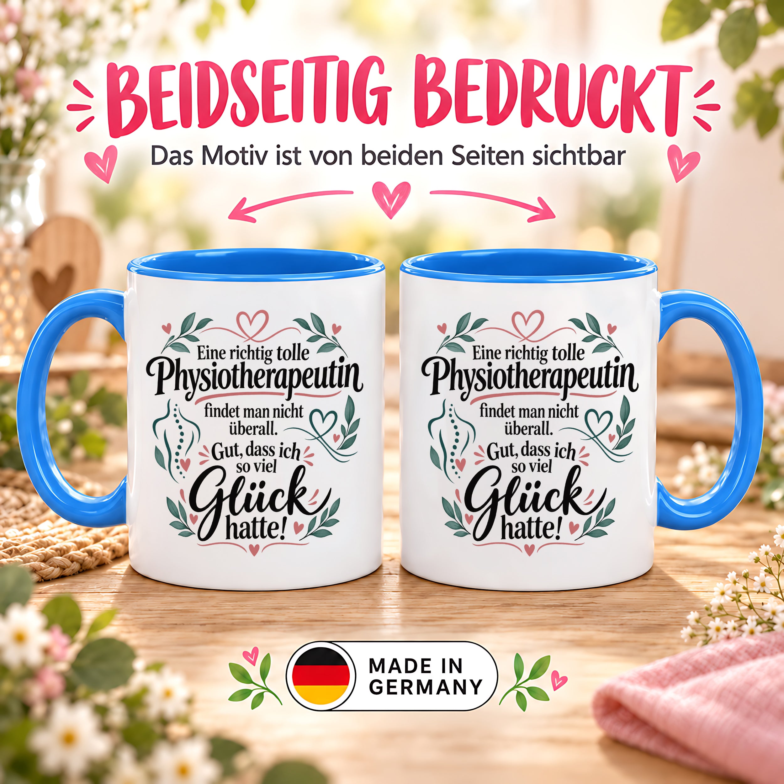 Tasse Physiotherapeutin Danke Geschenk beste Physiotherapeutin lustige Kaffeetasse Praxis Geburtstag Weihnachten 330 ml