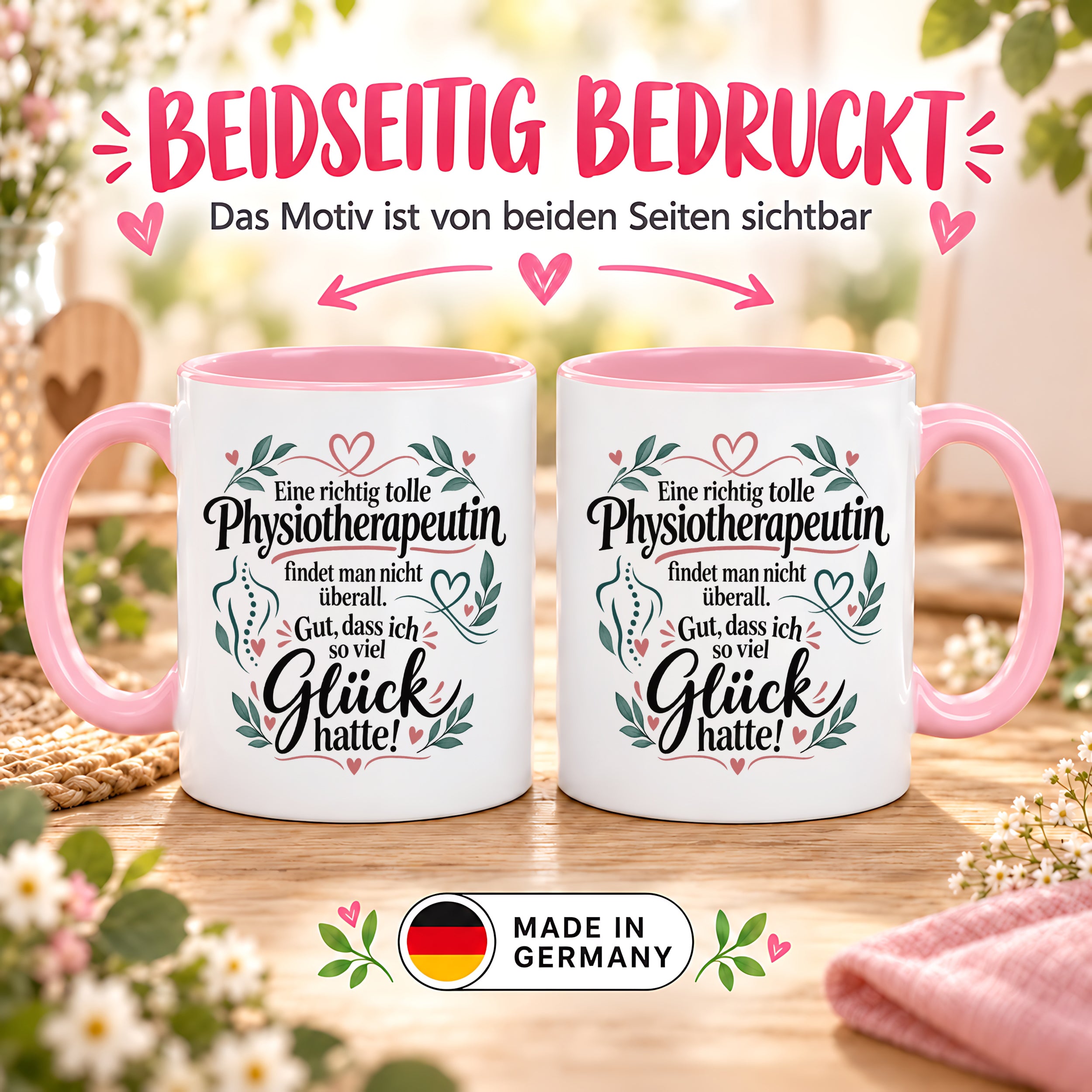 Tasse Physiotherapeutin Danke Geschenk beste Physiotherapeutin lustige Kaffeetasse Praxis Geburtstag Weihnachten 330 ml