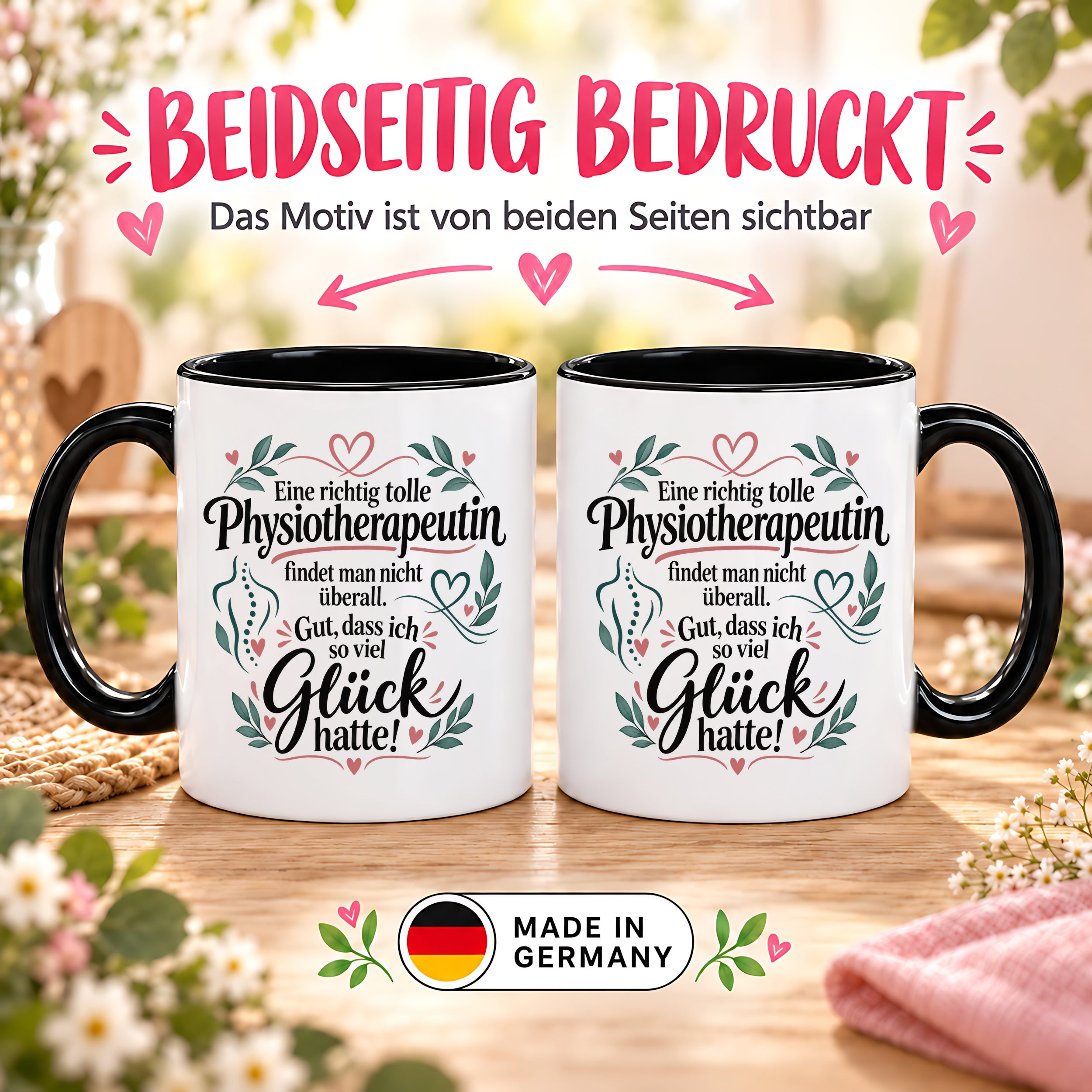 Tasse Physiotherapeutin Danke Geschenk beste Physiotherapeutin lustige Kaffeetasse Praxis Geburtstag Weihnachten 330 ml