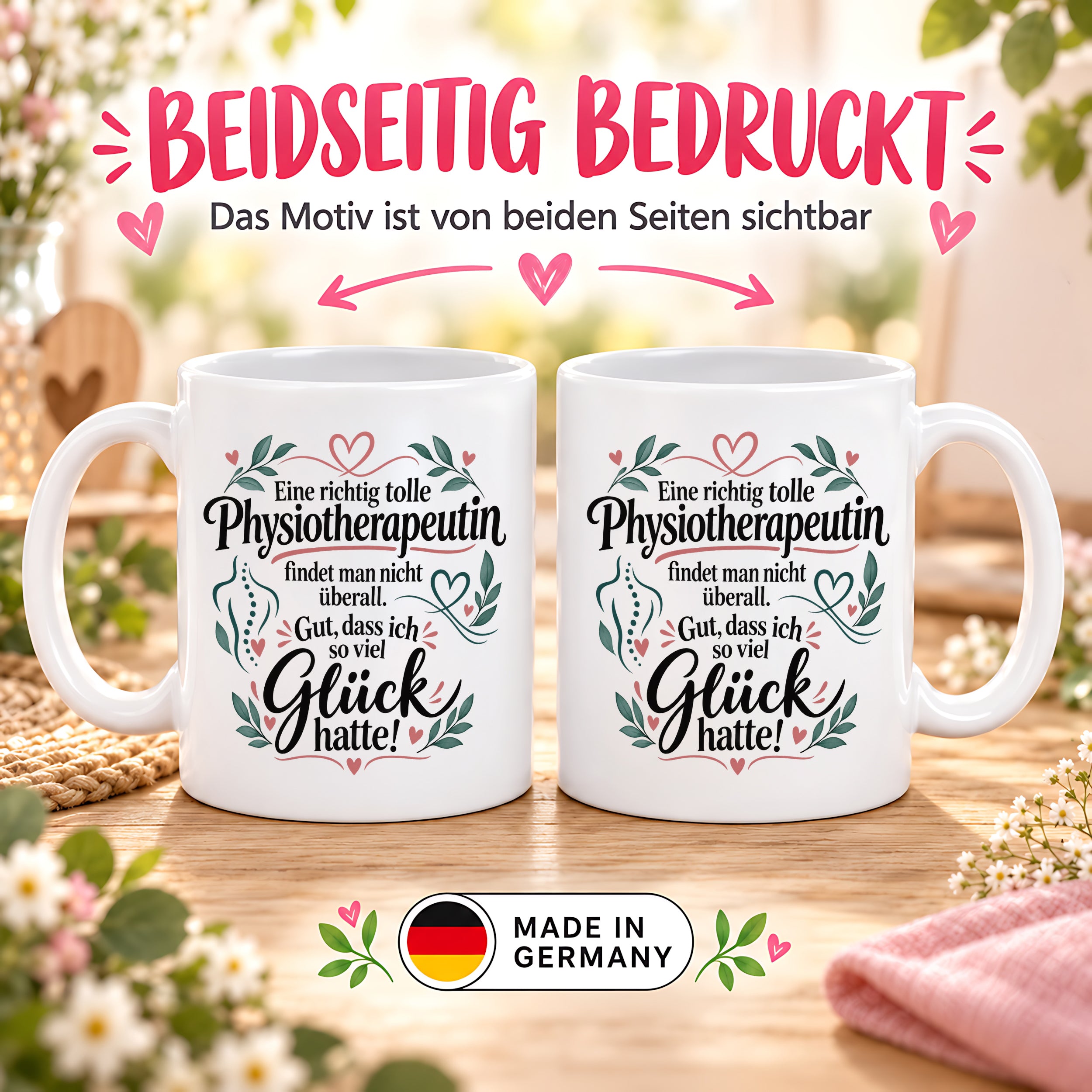 Tasse Physiotherapeutin Danke Geschenk beste Physiotherapeutin lustige Kaffeetasse Praxis Geburtstag Weihnachten 330 ml