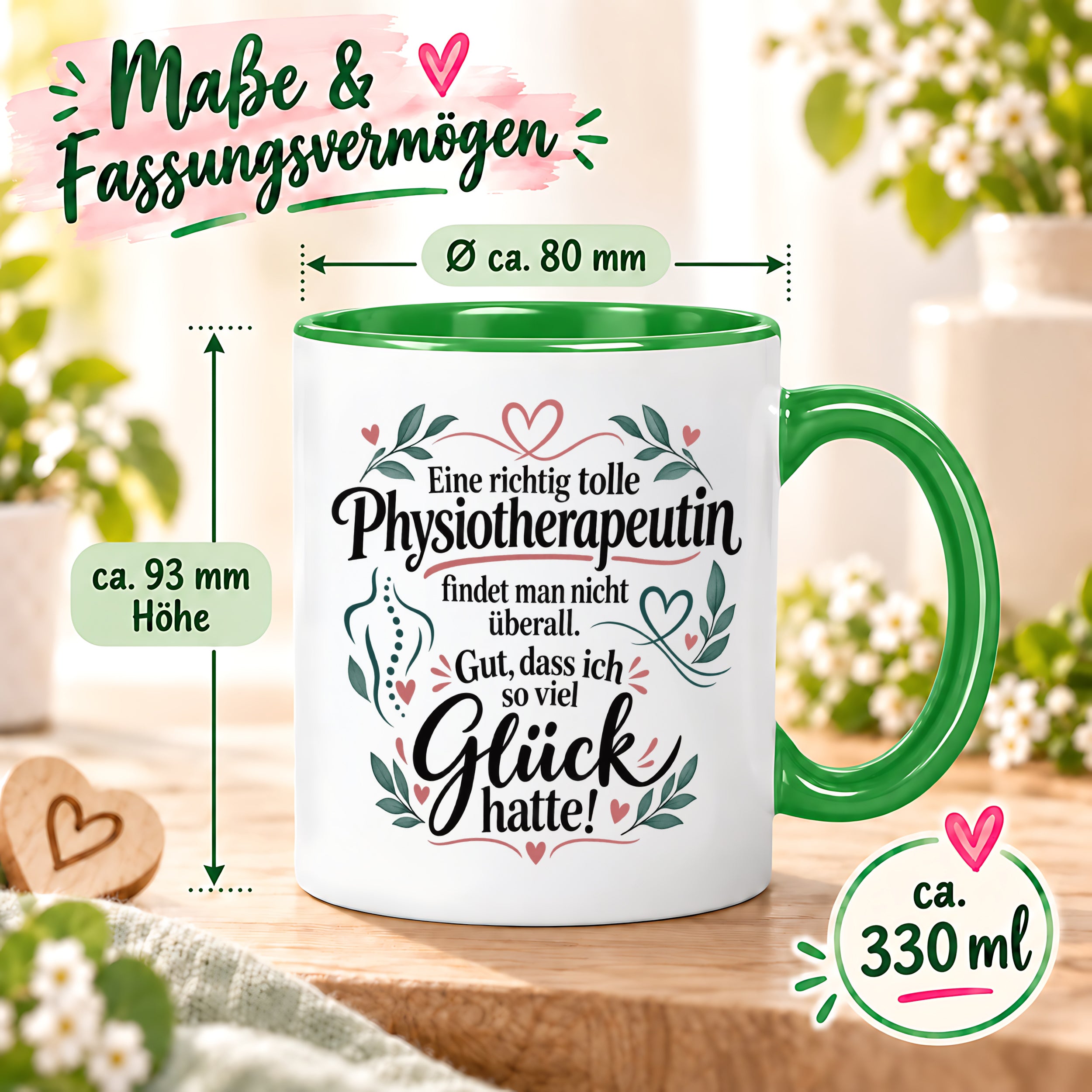 Tasse Physiotherapeutin Danke Geschenk beste Physiotherapeutin lustige Kaffeetasse Praxis Geburtstag Weihnachten 330 ml