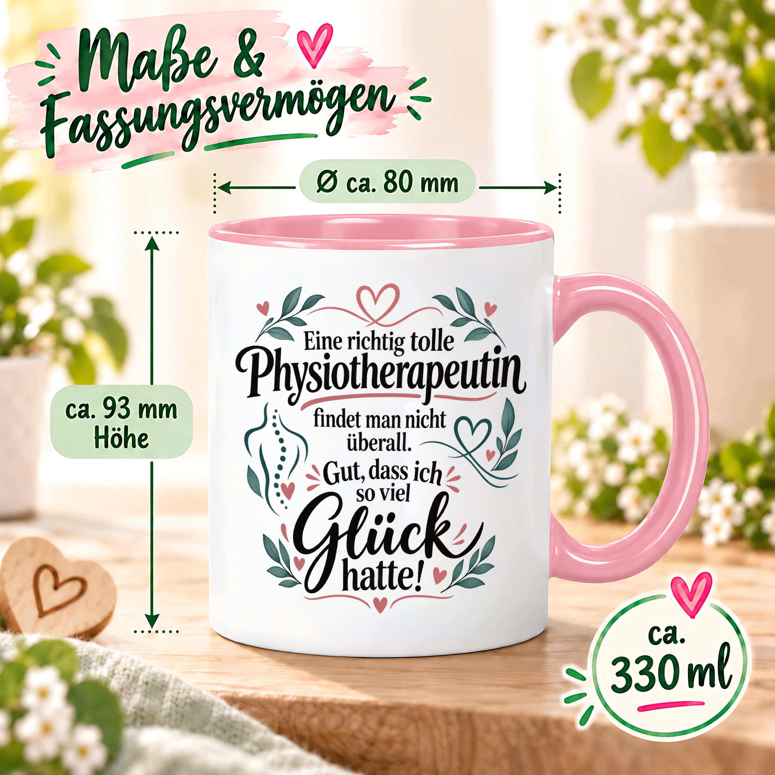 Tasse Physiotherapeutin Danke Geschenk beste Physiotherapeutin lustige Kaffeetasse Praxis Geburtstag Weihnachten 330 ml