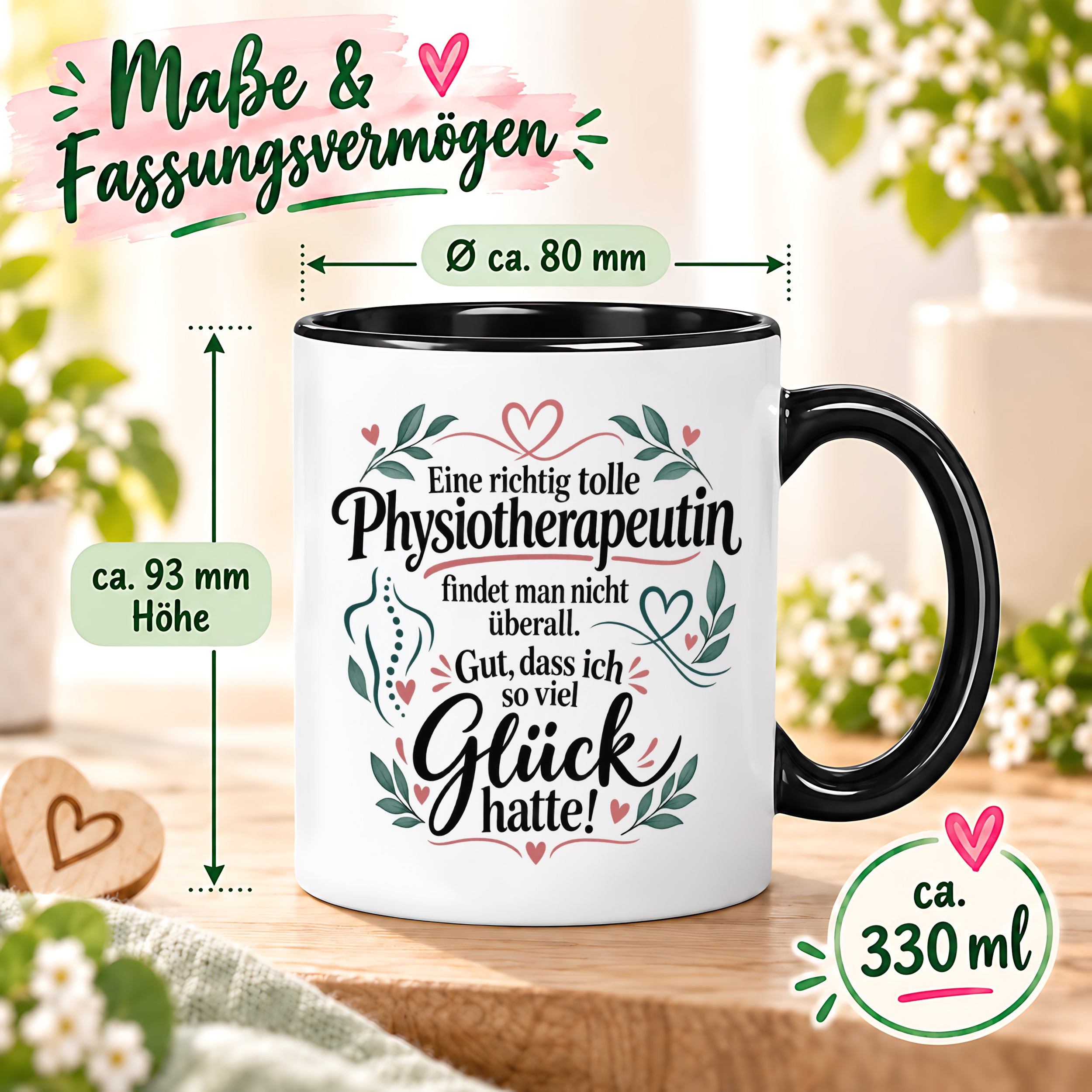Tasse Physiotherapeutin Danke Geschenk beste Physiotherapeutin lustige Kaffeetasse Praxis Geburtstag Weihnachten 330 ml