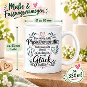 Tasse Physiotherapeutin Danke Geschenk beste Physiotherapeutin lustige Kaffeetasse Praxis Geburtstag Weihnachten 330 ml