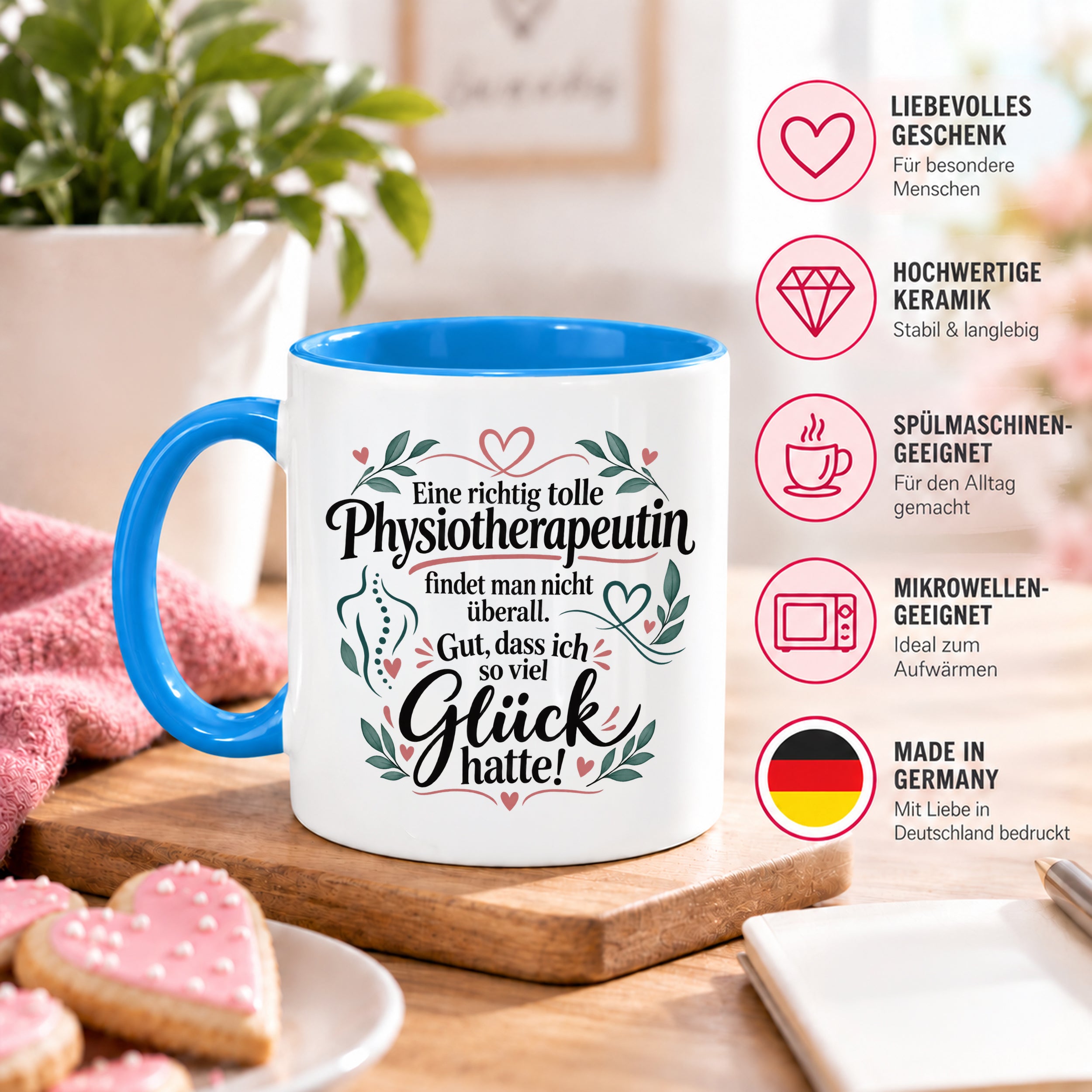 Tasse Physiotherapeutin Danke Geschenk beste Physiotherapeutin lustige Kaffeetasse Praxis Geburtstag Weihnachten 330 ml