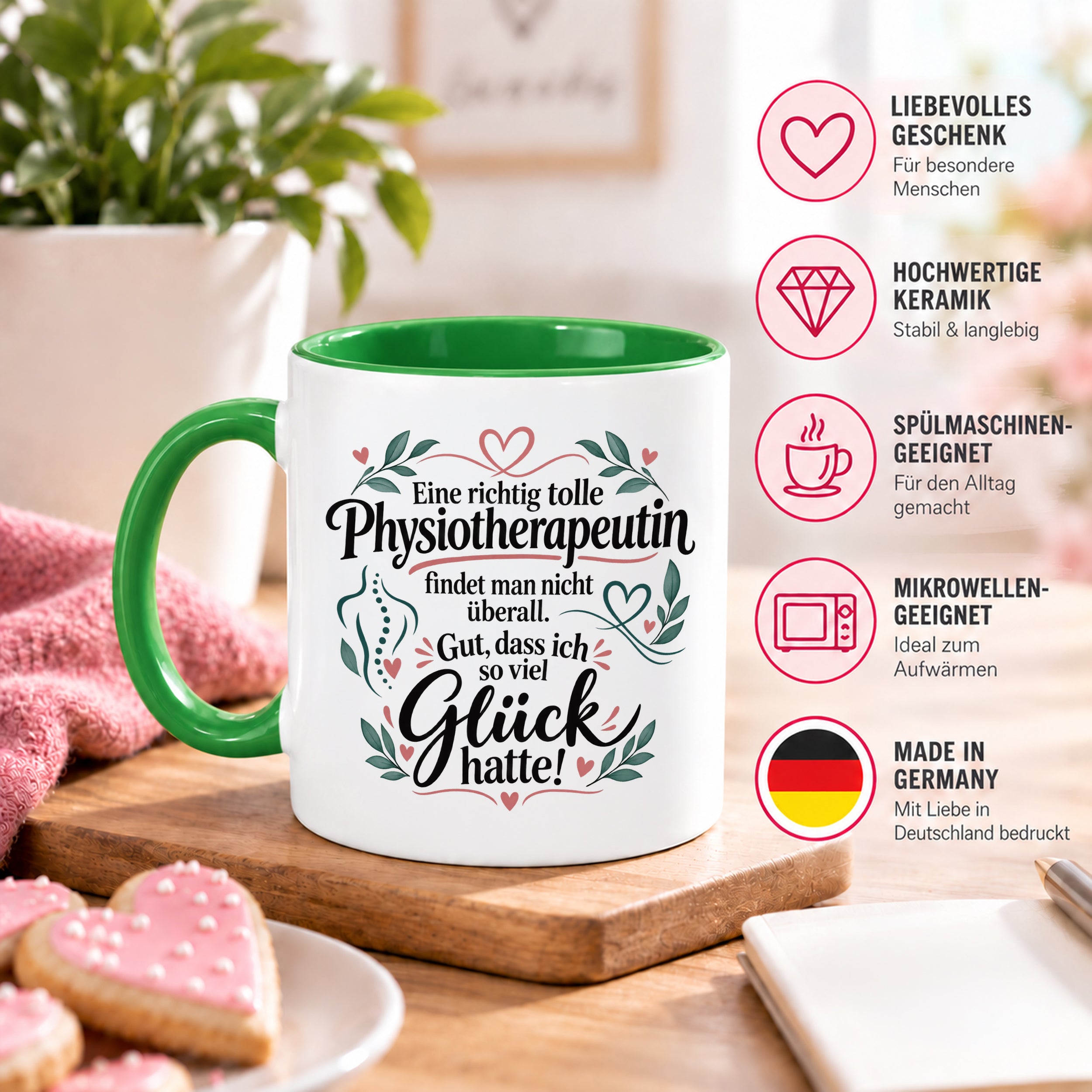 Tasse Physiotherapeutin Danke Geschenk beste Physiotherapeutin lustige Kaffeetasse Praxis Geburtstag Weihnachten 330 ml